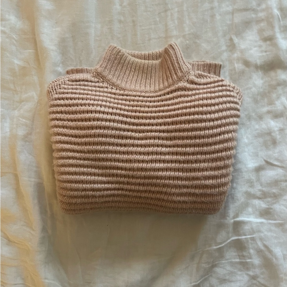 Mockneck Pink Sweater
